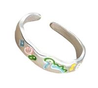 YAOGUI Trendy Graffiti Dinosauri Anelli Regolabile Fit Vibrante Dettaglio Stella Giocoso Gioielli Ragazze E Adolescenti Dopamine Gioielli Per Ragazze, Misura unica, come descritto, come descritto