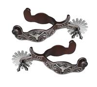 YAOGUI Western Cow Boy Spur Con Rowel Metallo Stivale di Cavallo Sperone Decorazione Mens Roping Equitazione Accessori Durevole Metallo Per Uomini Donne Mens Roping