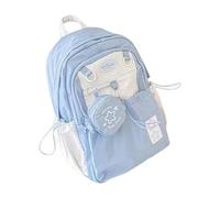 YAOGUI Zaino da scuola per libri, alla moda, da viaggio, zaino per computer portatile, elegante, casual, semplice, bello, per le donne, Blu