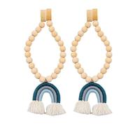 YAOHY Decorative di Legno Calamite Tende Decorazioni Multifunzionali Interne, Camera dei Bambini Fermatende Calamita Decorative Tenda Ties(Dark Blue)