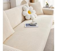 YAOHY Multi-Modello Semplice Copridivano 3 Posti Copritutto Universale La Antiscivolo Coprifivano, Copridivani Elasticizzati(235-300cm,Beige)