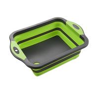 YAOHY Scolapiatti Da Appoggio Per Lavello, Scolapiatti Pieghevole In Plastica Per Risparmiare Spazio Sul Piano, Scola Piatti Può Essere Utilizzato Come Tagliere(Verde)