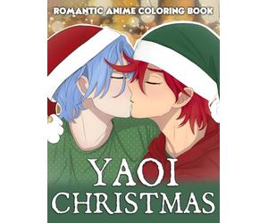 Yaoi Anime Christmas: Manga Couple Coloring Pages featuring Sweet Winter Dates, Festive Lights, and Adorable Holiday Moments for Teens & Adults to Enjoy