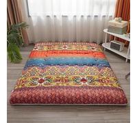 YAOJIA Materasso futon giapponese da pavimento, tatami spesso in 100% cotone, materassino pieghevole, dormitorio portatile, lettino arrotolabile(A,180 * 220cm (70 * 86 inches))