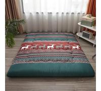 YAOJIA Materasso futon giapponese da pavimento, tatami spesso in 100% cotone, materassino pieghevole, dormitorio portatile, lettino arrotolabile(B,135 * 200cm (53 * 78 inches))