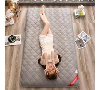 YAOJIA Materasso futon giapponese portatile - Letto tatami pieghevole for soggiorno, campeggio e viaggi | Materasso arrotolabile con topper trapuntato(A,180x200 cm)