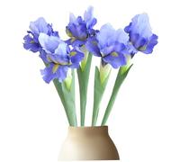 Yaoliucp 5 Pezzi Fiori di Iris Artificiale, Vero Fiore di Iris in Finta gamica