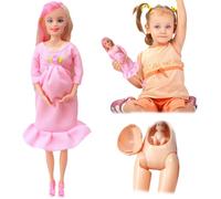 Yaoliucp Bambola per mamma incinta, ABS PLASHE PLASTICO MATHE INCONTRO CONTRUE Creativo della bambola per bambini con un bambino nella pancia per il regalo per bambini, stile 2