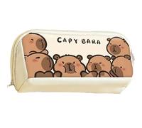 Yaoliucp Custodia a matita Capybara, custodia a matita capacità più livelli, impermeabile kawaii, sacchetto con cerniera per le materie prime per la scuola di ufficio