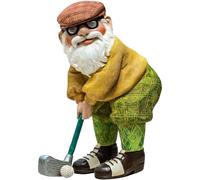 Yaoliucp Giardino gnomi da 4,7x2,4 Pollici Giocando a Golf Divertente in Resina gnoma Divertente Golf Statue gnoma novità Ornamenti gnomi per pationali Corti