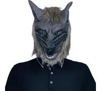 Yaoliucp Maschera della testa del Halloween Scary Full Face Maschera Werewolf per Halloween e Cosplay COSTUME PARTI IN Horror Nights Dark Brown 1pc Cosplay Full Face