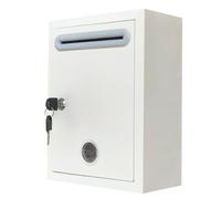 YAONJS Cassetta Postale per Suggerimenti da Esterno Interamente in Acciaio con Serratura, Cassetta Postale Impermeabile per Reclami E Suggerimenti, Cassetta Postale da Parete