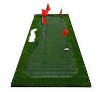 YAONJS Dispositivo di Pratica per Il Putting da Golf Indoor, Bilancia, Linea, Tappetino per La Pratica del Putting, Set di Tappetini per Palline(Green A)