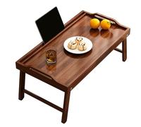 YAONJS Tavolo Pieghevole In Stile Giapponese - Semplice Seduta Da Pavimento Per Uso Domestico, Tavolo Da Tè Con Finestra A Bovindo Per Camera Da Letto E Maniglia(Walnut color)