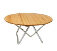 YAONJS Tavolo Rotondo Pieghevole In Bambù Per Soggiorno, Camera Da Letto, Comodino, Portatile Per Campeggio All'aperto