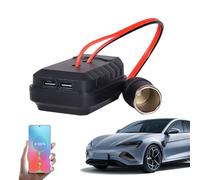 YAOPIU Accendisigari USB da 18 - 21 V, adattatore batteria a doppia porta, portatile, per camion, auto, moto, pendolarismo, guida, campeggio, camper, viaggi