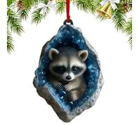 YAOPIU Decorazione natalizia a forma di animale, in acrilico 2D, decorazione per albero di Natale, decorazione divertente per animali selvatici, regalo per gli amanti degli animali domestici