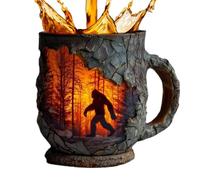 YAOPIU Tazza Da Caffè Umoristica - Tazze da Caffè con Scena di Fuoco Fresche - Tazza da in Ceramica con Manico e Texture 3D di Corteccia d'Albero per Bambini, Adulti, Madri, Colleghi, Amici