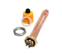 yaoqijie 1 1/4 di pollice /DN32 Elemento di scaldabagno con accessori tutto materiale di rame 11 0V/220V/380V 3KW/4.5KW/6KW/9KW/12KW lasting(Gold,380V_4.5KW 225MM DN32)