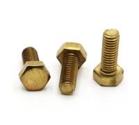 yaoqijie 1-10 pezzi Viti a testa esagonale in ottone DIN933 Viti a testa esagonale Bulloni M4 M5 M6 M8 M10 L=6-50mm lasting(45mm,M10 1pc)