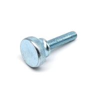 yaoqijie 1/2/5pcs M3 M4 M5 M6 DIN464 GB834 Knurl Step Head Hand Tighten Thumb Screw Curtain Wall Glass Lock Thumbscrew Adjust lasting(Light blue,8mm,5pcs M4)