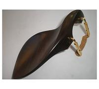 yaoqijie 1 PC Poggiamento for violino 4/4 con morsetto color oro con legno tenero attaccato Ebano Legno di rosa Bosso Legno di giuggiola Legno di wengè lasting (Color : EbonyA)