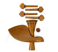 yaoqijie 1 set di 4/4 violino accessori in legno di bosso di qualità superiore accessori for parti di violino piolo con cordiera a sfera in ebano mentoniera perno FPE06 lasting