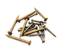 yaoqijie 10/20/50/100 pezzi di chiodi a testa tonda in ottone bronzo rame puro, diametro = 1,2-2,8 mm, lunghezza 8-50 for tamburo cerniera mobili lasting(20pcs 2.8x25mm)
