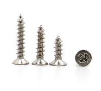 yaoqijie 20/100 pezzi M2 M2.3 M2.6 M3 M4 Viti autofilettanti a testa piatta svasata nichelate Viti for legno lasting(6mm,M3 20pcs)