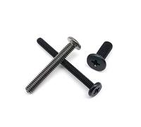 yaoqijie 25/50 pezzi M1.2 .4 .6 M2 .5 M3 M4 Mini Micro Piccola Vite a Testa Piatta Ultra Sottile for Laptop Telefono Occhiali lasting(schwarz,6mm,M1.4 50pcs)