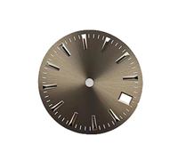 yaoqijie 28,5 mm Quadrante semplice orologio modificato accessorio con strisce per finestra calendario per movimento NH35/364R / 7S (grigio unburst)