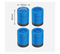 yaoqijie 4 pezzi cuscinetti antivibranti piedini for lavatrice kit rullo antiscivolo universale for lavatrice base for piedini di sollevamento for mobili(4pcs Blue 85mm)