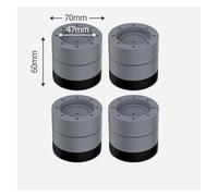 yaoqijie 4 pezzi cuscinetti antivibranti piedini for lavatrice kit rullo antiscivolo universale for lavatrice base for piedini di sollevamento for mobili(4pcs Gray 60mm)