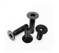 yaoqijie 50/100 pezzi DIN7991 M2 .5 Nero 304 Acciaio inossidabile Vite a testa svasata piatta con esagono incassato Lunghezza bullone 3-40 mm lasting(50pcs M2.5x10mm)