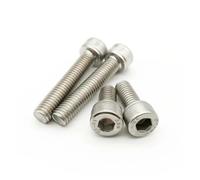 yaoqijie 50 pezzi M1.4 .6 M2 .5 M3 M4 M5 304 A2-70 acciaio inossidabile nero grado 12.9 DIN912 testa esagonale bullone a brugola lasting(304 stainless steel,8mm,M1.6)