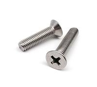 yaoqijie 50x M1.2 .4 .6 M2 .5 M3 M4 Mini Micro Piccolo Nero 304 Acciaio inossidabile Croce Phillips Testa svasata Piatta Vite Bullone lasting(304 stainless steel,4mm,M1.2)