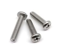 yaoqijie 50X M1 .2 .4 .6 M2 .5 M3 Mini Micro Piccola Luce Nera A2 304 Acciaio Inossidabile Croce Phillips Testa Cilindrica Bullone Tondo lasting(304 stainless steel,5mm,M1.4)