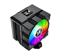 yaoqijie 90 Display digitale 4 Heatpipe CPU Cooler Ventola di raffreddamento 92mm Radiatore Air Cooler for LGA1700/1200 AM4 AM5 lasting(ARGB BLACK_FIXED COLOR)