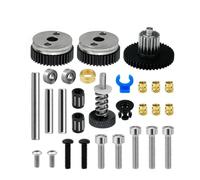 yaoqijie Aggiornamento estrusore a doppio ingranaggio estrusore riduttore in acciaio temprato parti for stampante 3D ad alta velocità CR10 3 lasting(HGX Gear Kit)