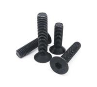 yaoqijie Bullone a testa svasata piatta con esagono incassato M1.6 M2 .5 M3 M4 M5 in acciaio inossidabile 304 nero grado 10.9 lasting(10.9 class steel,22mm,M3 (50pcs))