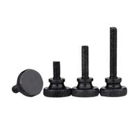 yaoqijie M3 M4 M5 M6 M8 M10 GB834 Acciaio nero Testa a gradino Serraggio manuale Vite a testa zigrinata Vetro for facciata continua Blocco vite a testa zigrinata Regola lasting(50mm,M10 1pc)