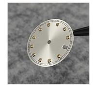yaoqijie Quadrante dell'orologio con diamanti da 28,5 mm, modifica della texture del sole, quadranti dell'orologio con finestra del calendario singola, quadrante colorato for movimento NH35 NH36 lasti