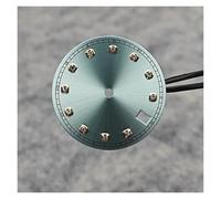 yaoqijie Quadrante dell'orologio con diamanti da 28,5 mm, modifica della texture del sole, quadranti dell'orologio con finestra del calendario singola, quadrante colorato for movimento NH35 NH36 lasti