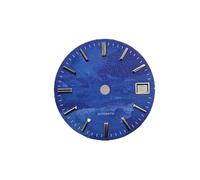 yaoqijie Quadrante dell'orologio da 28,5 mm for movimento NH35 Quadrante dell'orologio meccanico Modello stampato in 3D Mare di nuvole Nessun quadrante luminoso Accessori lasting(Blu)