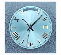yaoqijie Quadrante dell'orologio Super Blue Glow in the dark con doppio calendario da 28,5 mm, compatibile con movimento automatico 8285, montaggio del quadrante, parti delle lancette lasting(5026a)