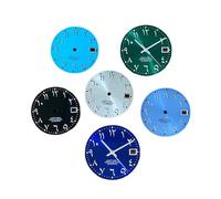 yaoqijie Quadrante NH35 numeri arabi lettere quadrante S non luminoso 28,5 mm quadrante dell'orologio for movimento NH36 parti di orologi accessori lasting(White S Dial Hands)