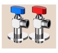 yaoqijie Rubinetti for valvola di riempimento angolare for bagno, valvola di grande portata cromata grigia, materiale in ottone spesso, accessori for scaldabagno lasting(Chrome)