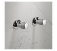 yaoqijie Valvola di controllo dell'acqua con valvola angolare in ottone Tuqiu, valvola angolare dorata, valvola cromata for rubinetto del bagno, 1/2*1/2, valvole angolari nere in ottone lasting(Chrome