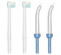 Yaowanguan 4 Pezzi Punte Idropulsore di Ricambio per Waterpik WP-100/WP-250/WP-450/WP-560/WP-660/WP-811/WP-861W/WP-900/WP-940/WP-950(Punte Parodontale,Punte per Spazzolino da Denti)