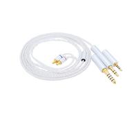 Yaowanguan Bilanciato Cavo con 4.4mm,2.5mm,3.5mm Adattatore per Sennheiser IE 100 PRO/IE 400 PRO/IE 500 PRO Cuffie dinamiche intraurale,3 in 1 Cavo aggiornamento placcato in argento ricambio(Argento)